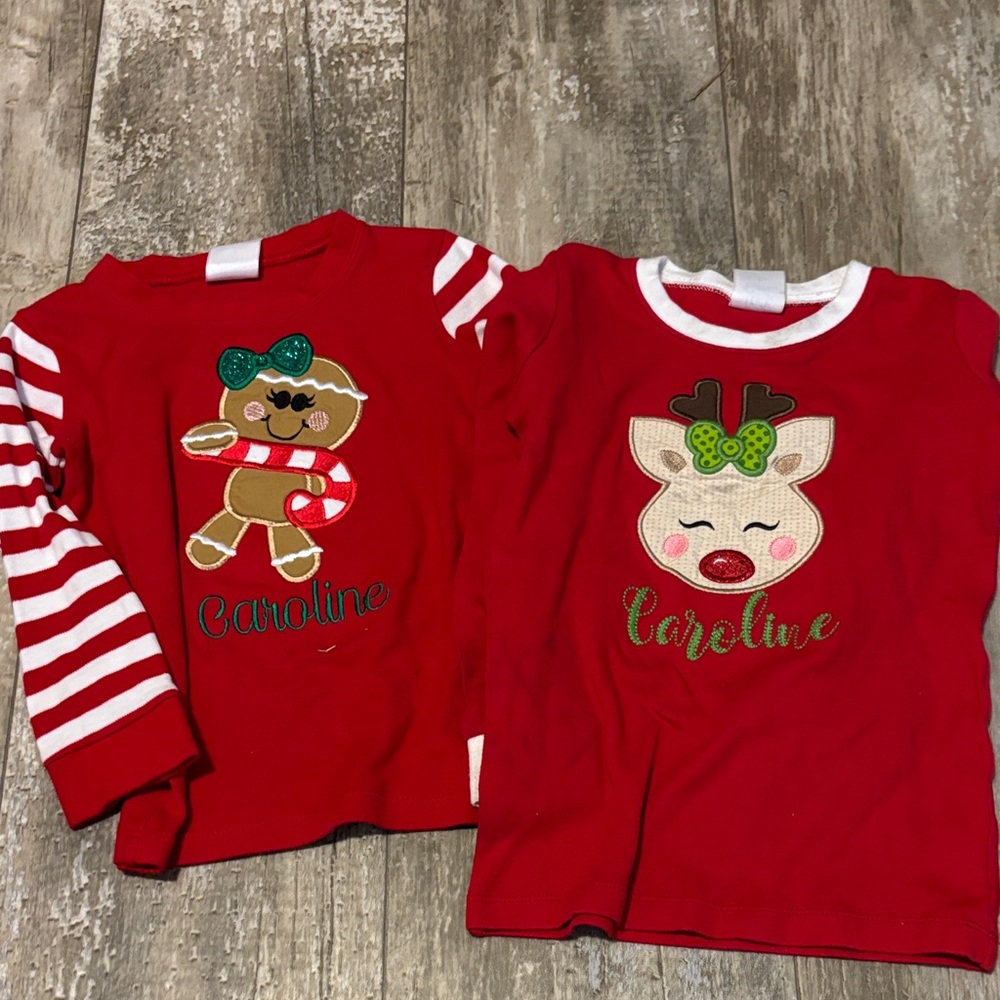 Caroline embroidered tops sizes 5-6 Euc bundle of 2